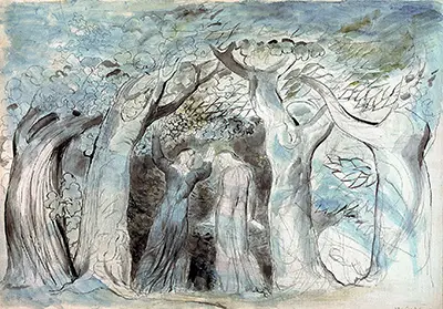 Dante Alighieri and Virgil Enter the Wood William Blake